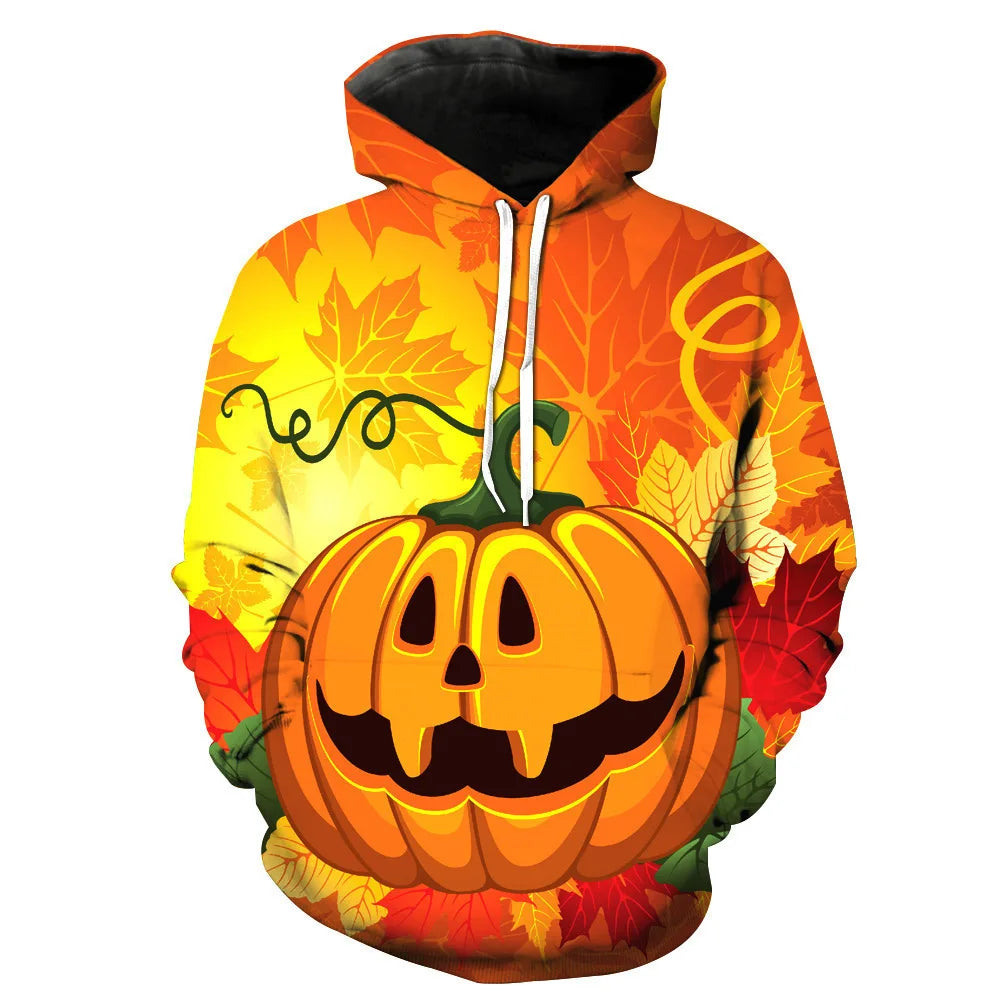 Halloween Pumpkin Face Hoodie