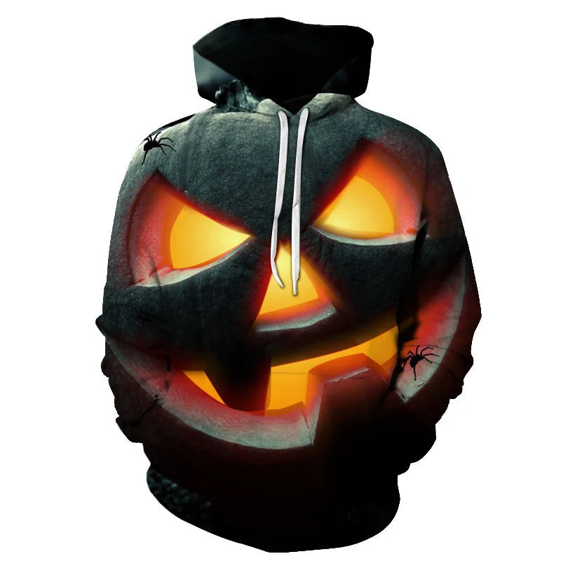 Halloween Pumpkin Face Hoodie