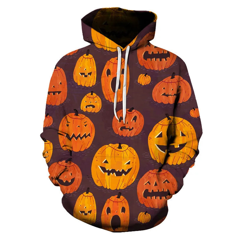 Halloween Pumpkin Face Hoodie