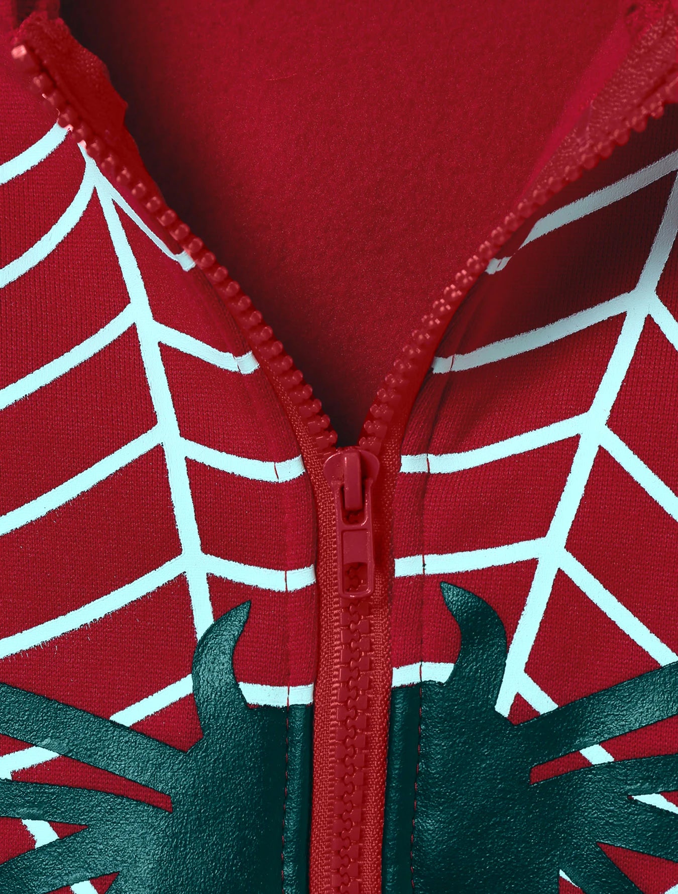 Red Spider Web Zip Up