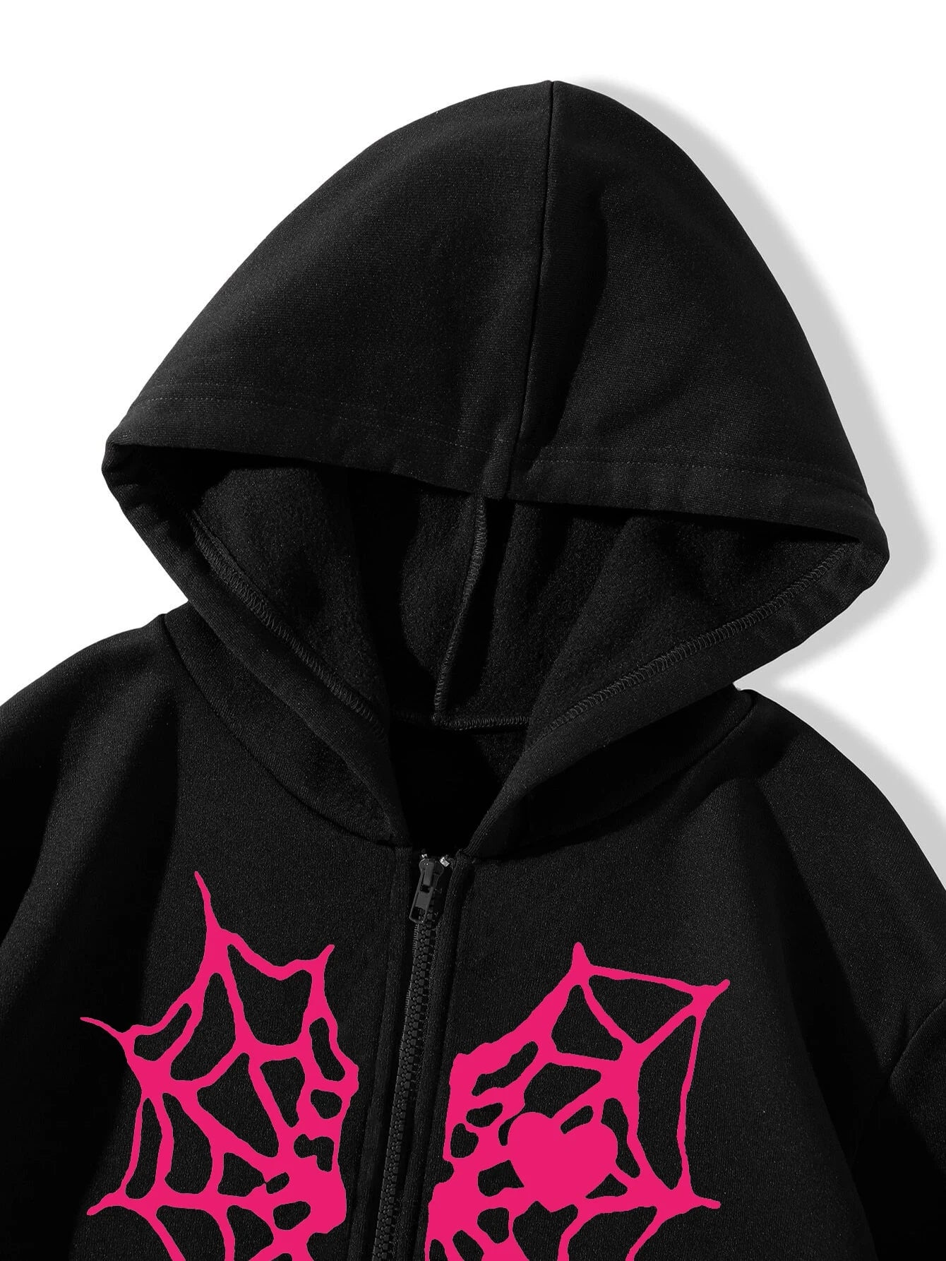 Spider Web Zip Up Hoodie
