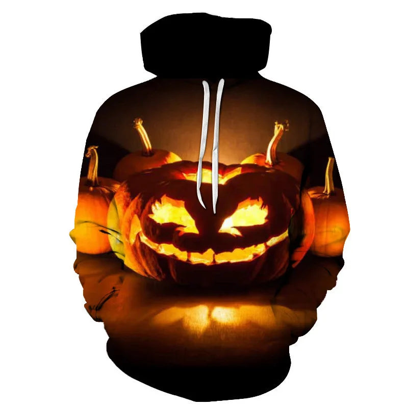 Halloween Pumpkin Face Hoodie