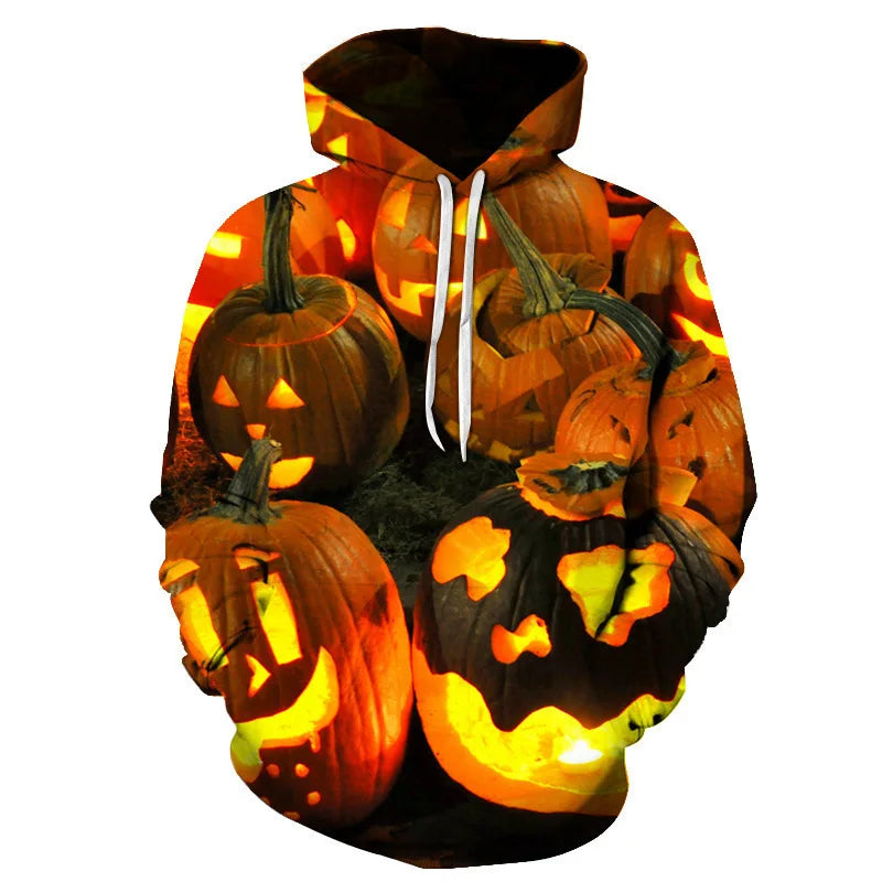 Halloween Pumpkin Face Hoodie