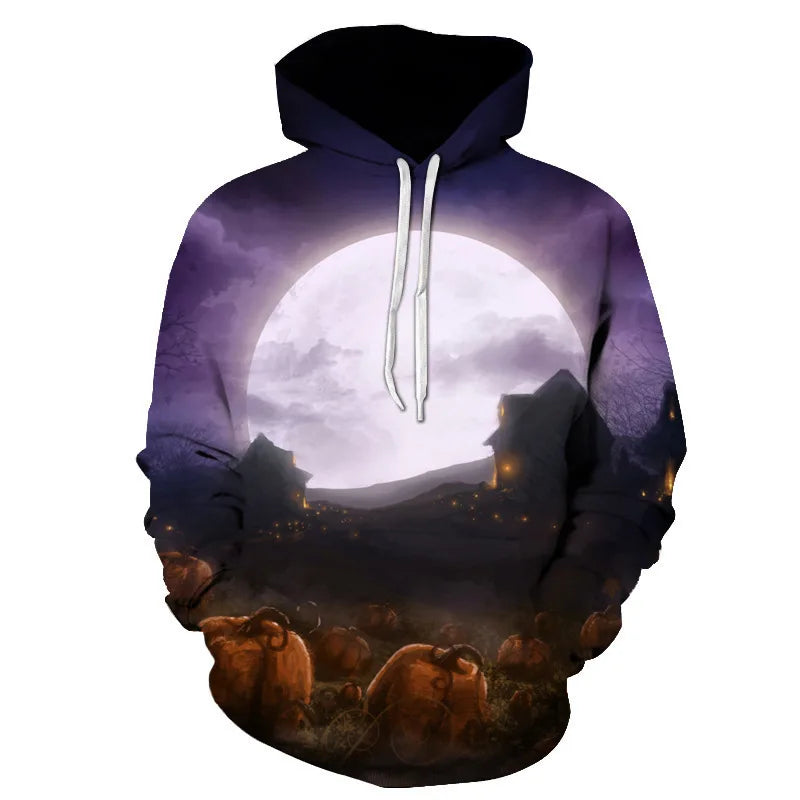 Halloween Pumpkin Face Hoodie
