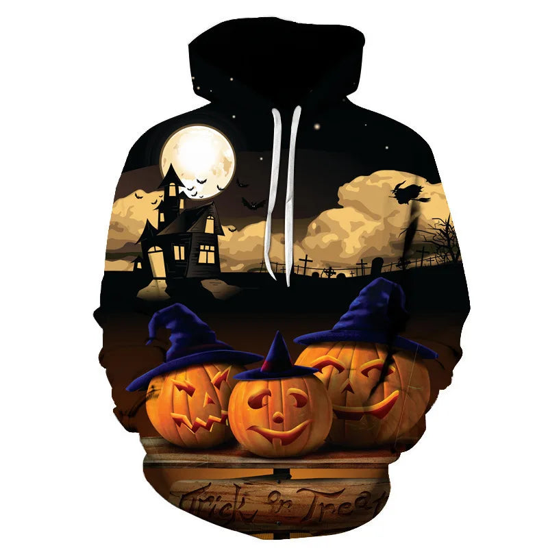 Halloween Pumpkin Face Hoodie