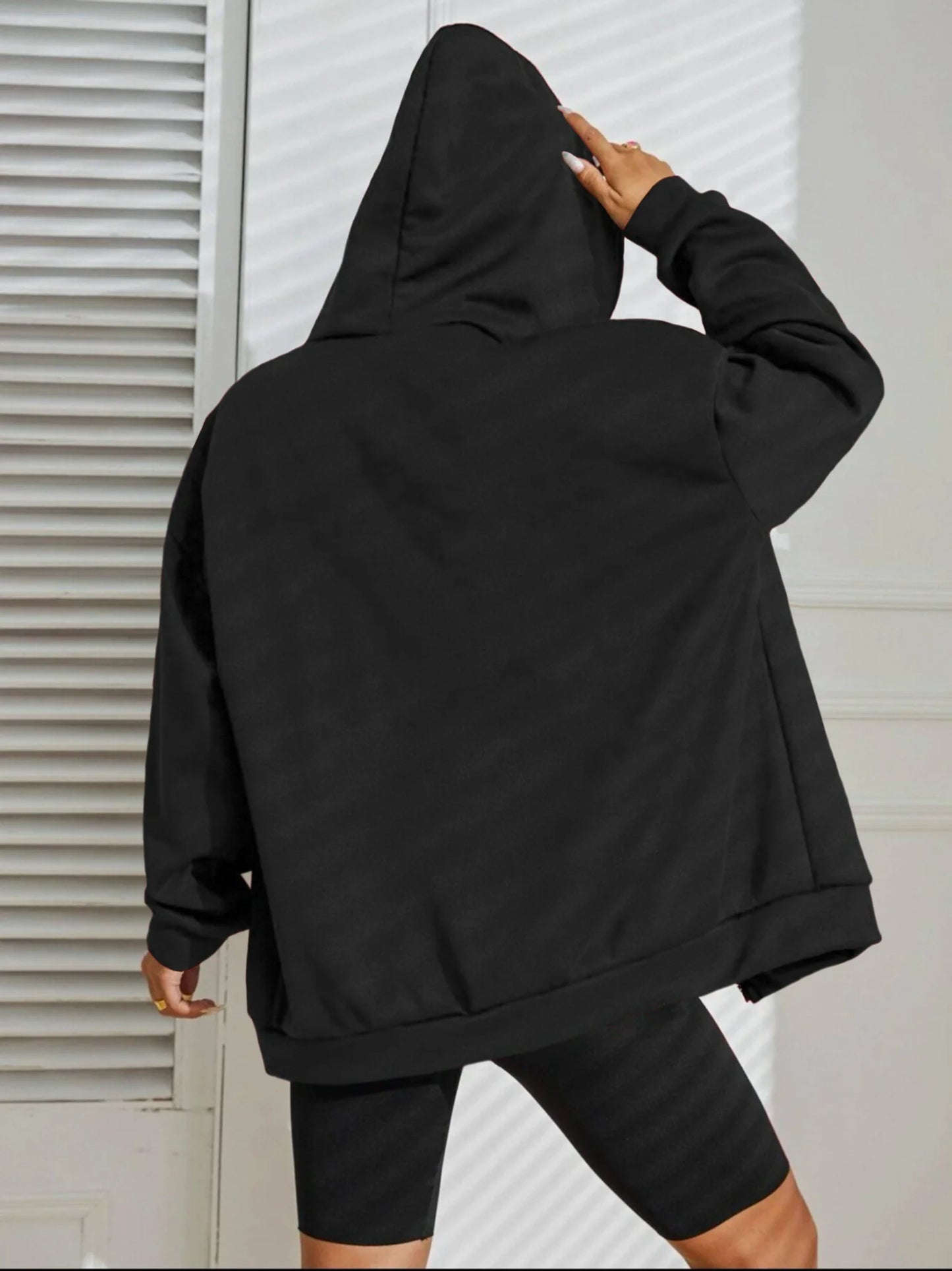 Spider Web Zip Up Hoodie