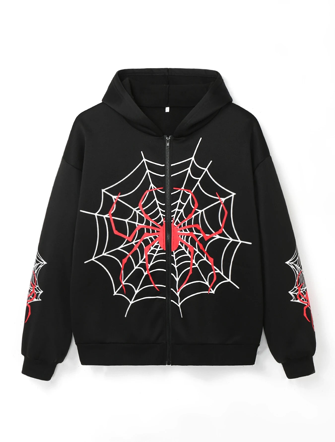 Red Spider Web Zip Up