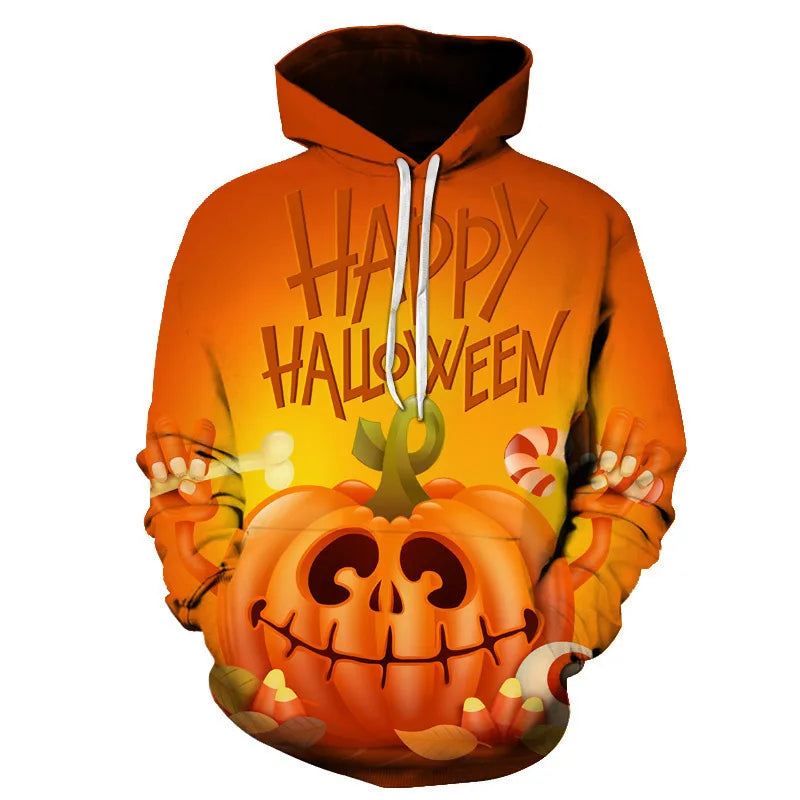 Halloween Pumpkin Face Hoodie