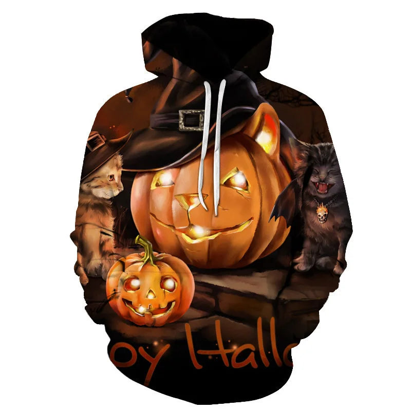 Halloween Pumpkin Face Hoodie