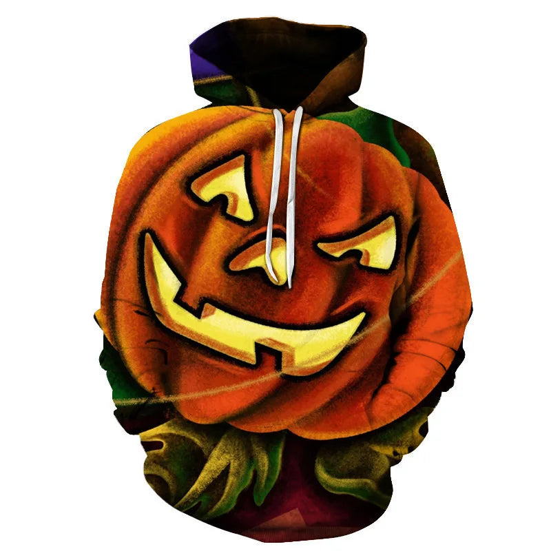 Halloween Pumpkin Face Hoodie