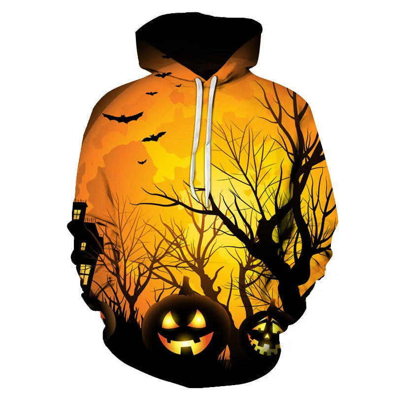Halloween Pumpkin Face Hoodie